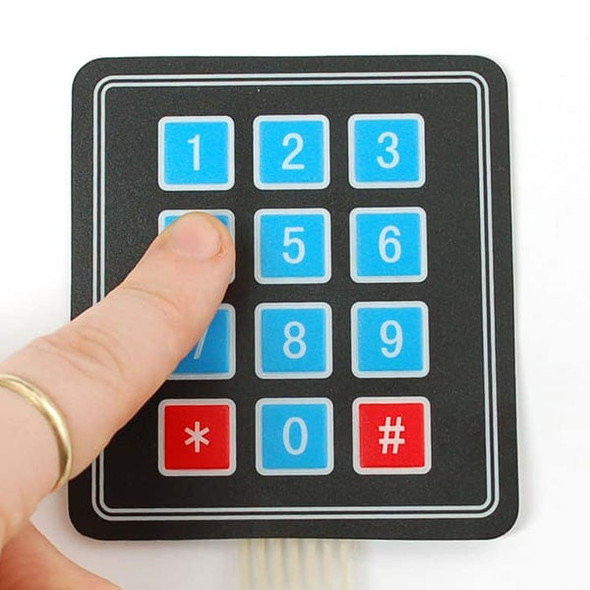 Keypad, Flexible Membrane, 3x4 Matrix, 12 Key, Adhesive main