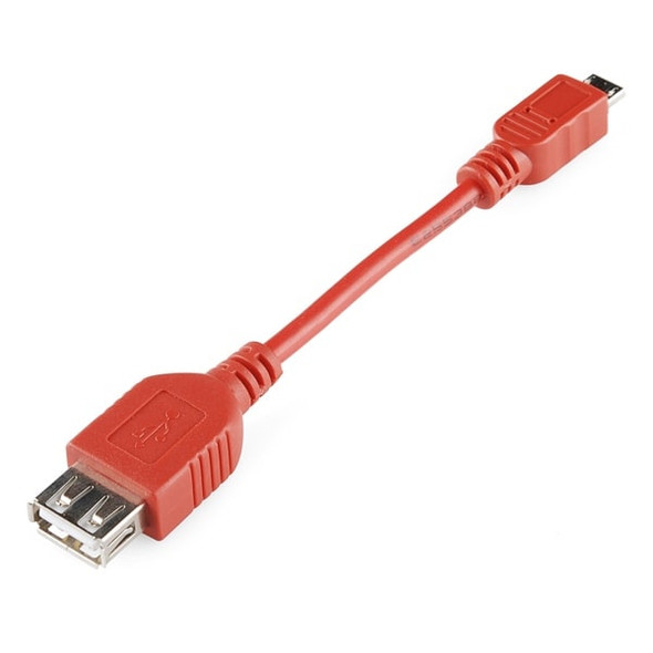 SparkFun CAB-11604 USB OTG Cable - Female A to Micro A - 4"