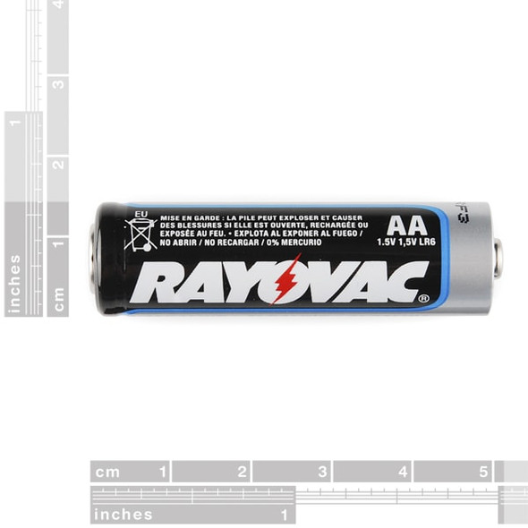 1500mAh Alkaline Battery - AA dimensions