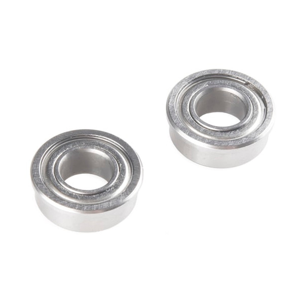 SparkFun ROB-13012 Ball Bearing - Flanged (1/4" Bore, 1/2" OD, 2-Pack) main