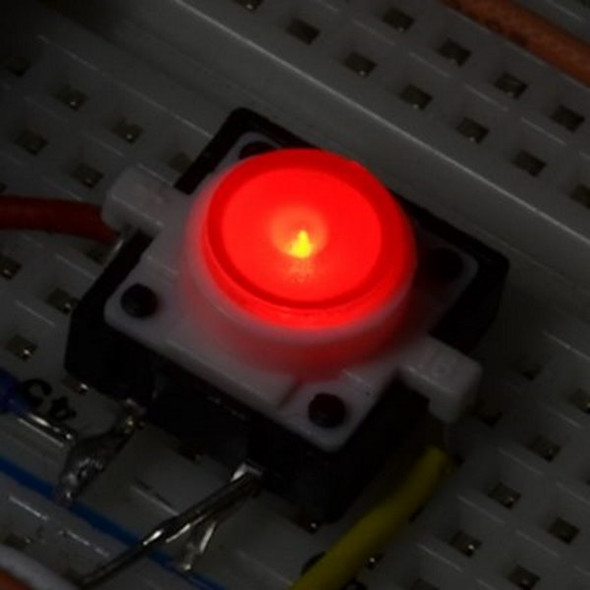 LED Red tactile button on example