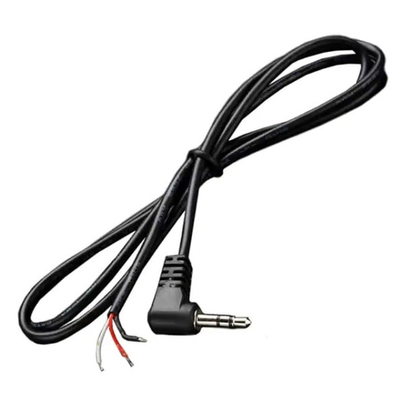 Right-Angle 3.5mm Stereo Audio Plug to Pigtail Cable