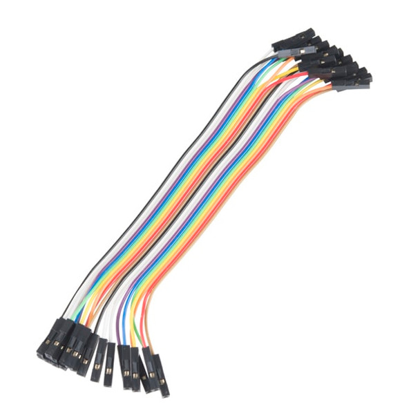 Jumper Wires – Female to Female, F/F, Connected, 6″ (150mm), (pack of 20)