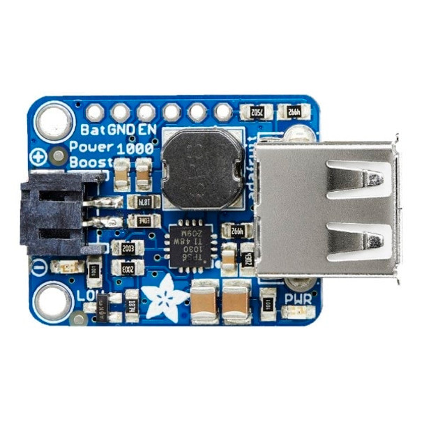 Adafruit 2030 PowerBoost 1000 Basic - 5V USB Boost @ 1000mA from 1.8V+ main