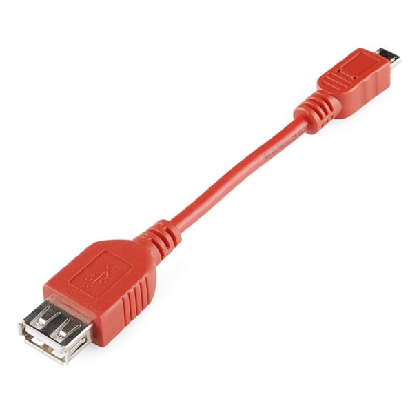 SparkFun CAB-11604 USB OTG Cable - Female A to Micro A - 4"