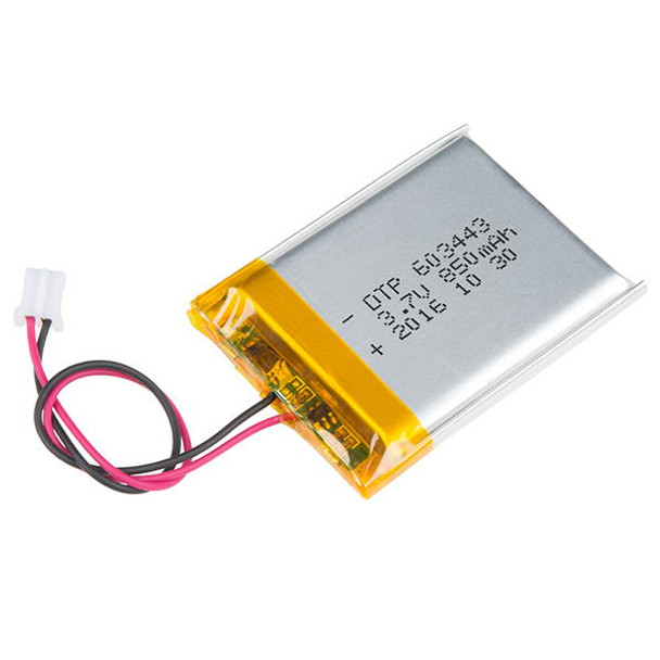 LiPo Battery, 3.7V, 850mAh