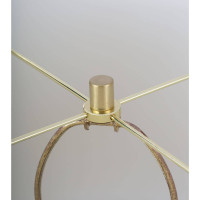 Close-up of a polished brass spider and finial, part of the Grace Alabaster Table Lamp's hardware.