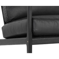 Gilmore Black - Black Leather Lounge Chair