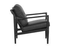 Gilmore Black - Black Leather Lounge Chair