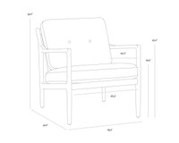 Gilmore Black - Black Leather Lounge Chair