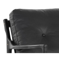 Gilmore Black - Black Leather Lounge Chair, view 2