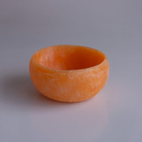 Resin Sorbet Mini Round Bowl Tangerine - Bowl View | Bone & Brass