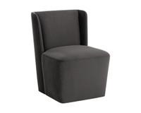 Amita Wheeled Piccolo Pebble Dining Chair