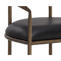 Zanatta Dining Charcoal Black Leather Armchair