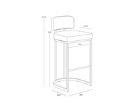 Larissa Barstool Napa Cognac / Rhea Light Barley