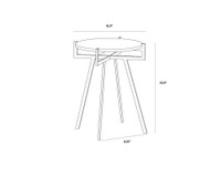Anak End Black Marble Table
