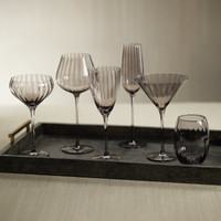 Madden Grey Cocktail Glasses, Set 4 - Glass Close Up | Bone & Brass