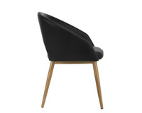 Thatcher Dining Champagne Gold - Onyx Armchair