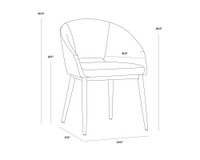 Thatcher Dining Champagne Gold - Onyx Armchair
