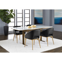 Thatcher Dining Champagne Gold - Onyx Armchair, view 5