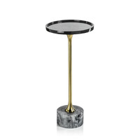 Palomar Black Marble Drink Table | Bone & Brass