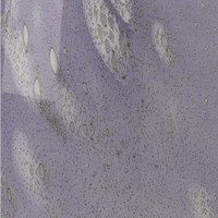 Close-up of Maya Lavender Glass Table Lamp, showing the mouth-blown glass texture with bubbles and oblong shapes.