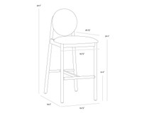 Orabell Barstool Bravo Black / Abbington Black