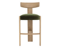 Horton Barstool Rustic Oak - Forest Green