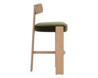 Horton Barstool Rustic Oak - Forest Green