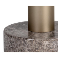 Monaco End Gold - Grey Marble / Charcoal Grey Table, view 2