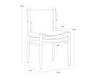Argus Nubuck Caramel Leather Dining Chair