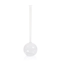 Finchem Long Neck Ball Glass Vase | Bone & Brass