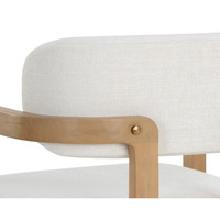 Madrone Dining Rustic Oak - Heather Ivory Tweed Armchair, view 6