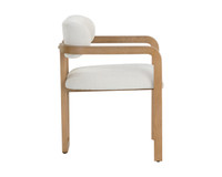 Madrone Dining Rustic Oak - Heather Ivory Tweed Armchair