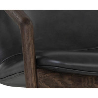 Cinelli Distressed Brown - Brentwood Charcoal Leather Lounge Chair