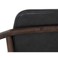 Cinelli Distressed Brown - Brentwood Charcoal Leather Lounge Chair, view 5