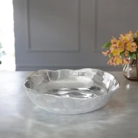 Soho Silver Osaka Large Serving Bowl - Bowl Detail | Bone & Brass