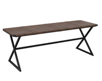 Elon Vintage Cognac Leather Bench