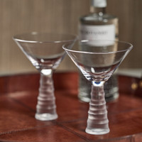 Torrance Bamboo Stem Martini Glasses, Set 4 - Glass Detail | Bone & Brass