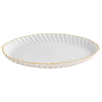 Encanto Vintage Swirl Oval Tray Cream White | Bone & Brass