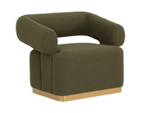 Aggie Swivel Copenhagen Olive Lounge Chair