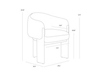 Trine Dining Rustic Oak - Dove Cream Armchair