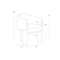 Trine Dining Rustic Oak - Dove Cream Armchair, view 2