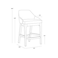 Kace Bravo Cream Counter Stool, view 4