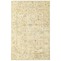 Palace Beige & Grey Traditional Rug, hand-knotted wool with classic Oushak patterns.