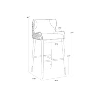Gianni Barstool Dillon Stratus / Dillon Black, view 4
