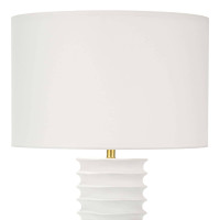 Nabu Metal Column Table Lamp White, view 2