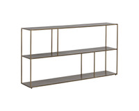 Eiffel Low Large - Antique Brass Bookcase