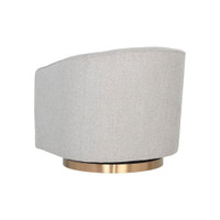 Hazel Swivel Gold - Belfast Heather Grey Lounge Chair, view 4