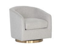 Hazel Swivel Gold - Belfast Heather Grey Lounge Chair